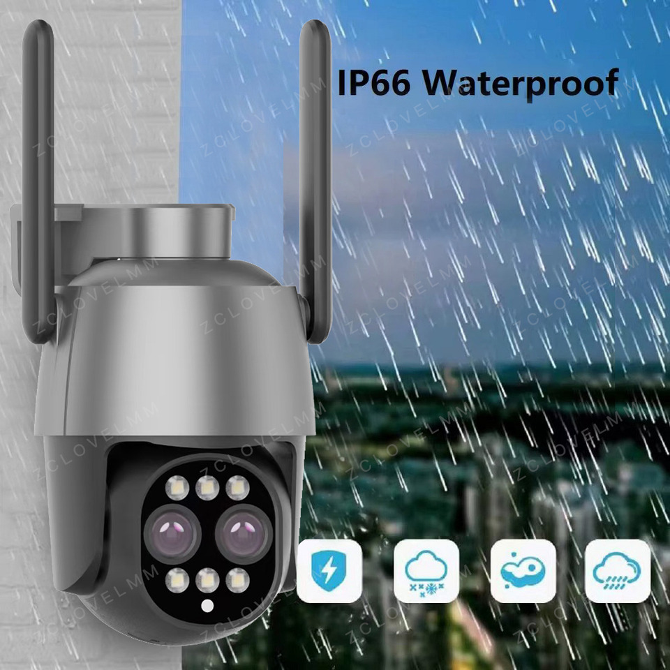 ZCLOVELMM HD206 8MP WiFi PTZ IP Camera with Dual Lens, 10X Digital Zoom, Auto Tracking, Two-Way Audio, IP66, Color Night Vision thumbnail