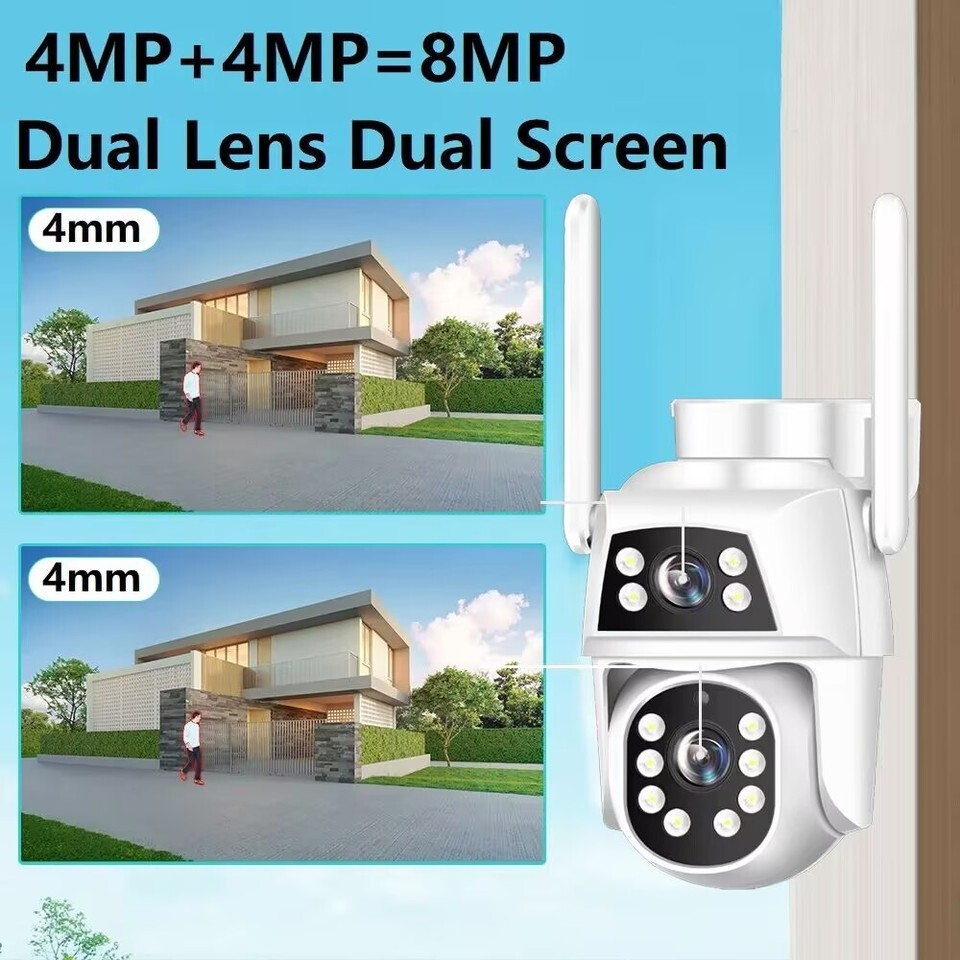 ZCLOVELMM HD22W 8MP Dual-Lens Dual-Screen PTZ Camera IP thumbnail