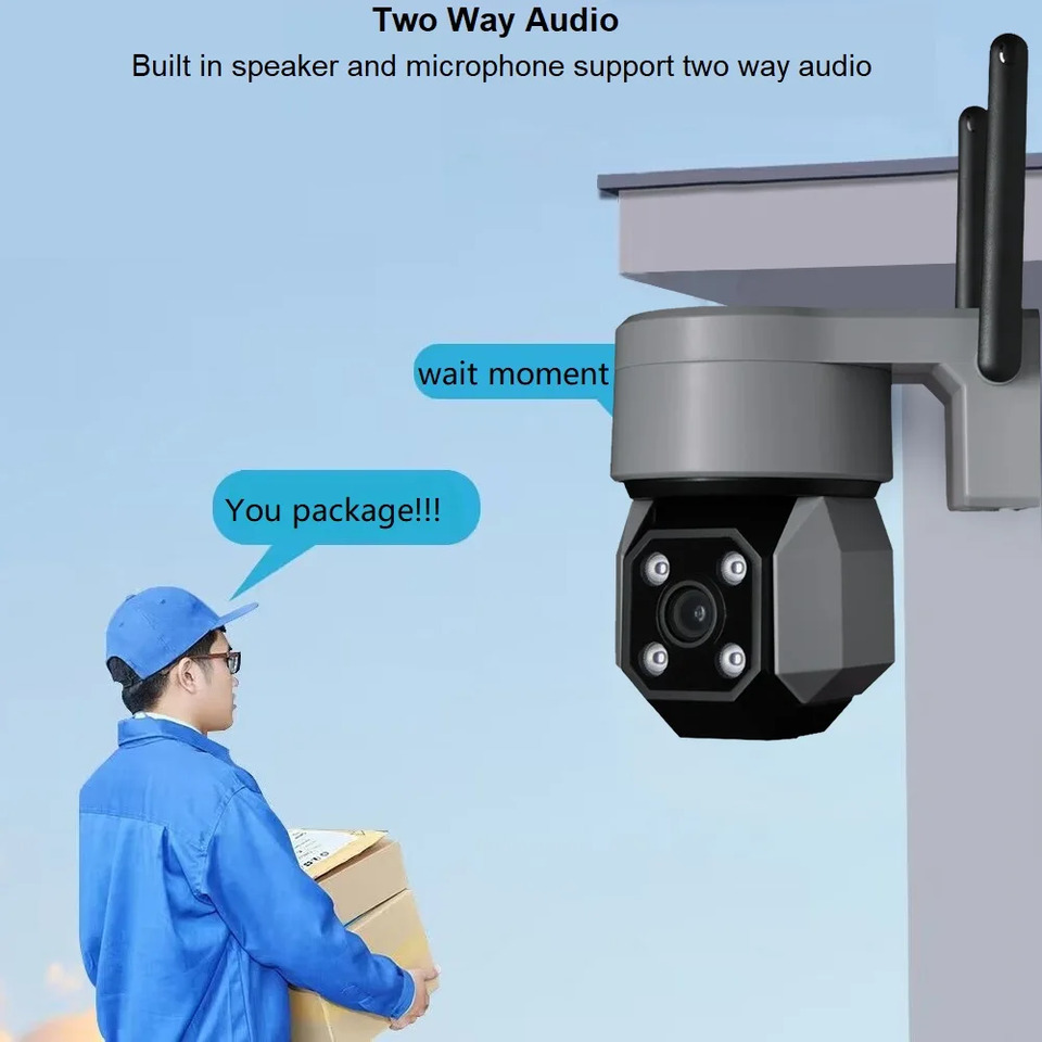 5MP Tuya Smart Life WiFi Surveillance PTZ camera Auto Tracking Ai Human Detection Color Night Vision Waterproof Home Security thumbnail