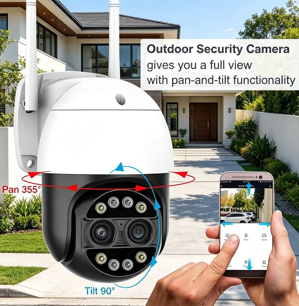 icsee 8MP 4K PTZ WIFI IP Camera Outdoor Security 8X Zoom Z Dual Lens Wireless Video Surveillance CCTV Cameras P2P Speed Dome thumbnail