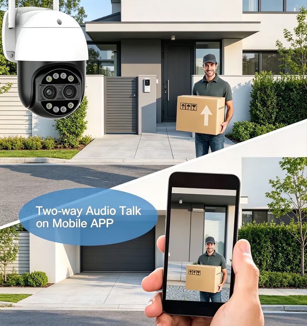icsee 8MP 4K PTZ WIFI IP Camera Outdoor Security 8X Zoom Z Dual Lens Wireless Video Surveillance CCTV Cameras P2P Speed Dome thumbnail