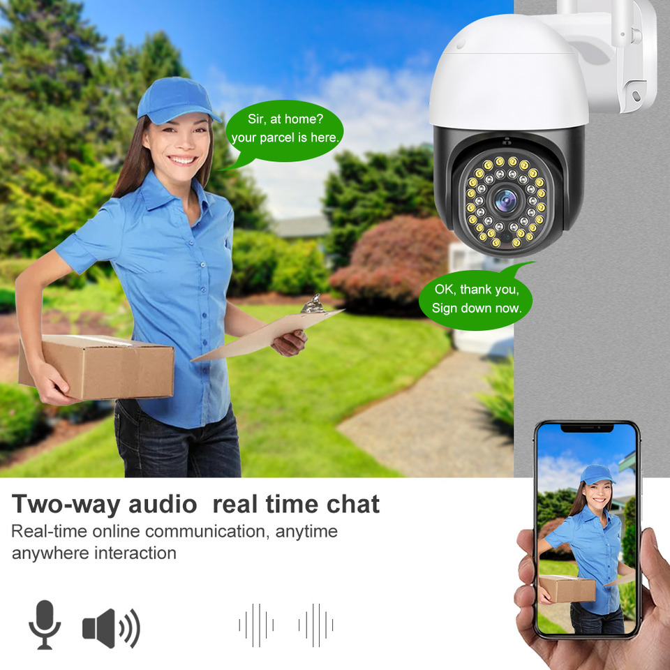 Full HD 5MP Tuya Smart Life PTZ WiFi Camera Motion Detection Auto Tracking Dual Light Color Night Vision Wireless Home Camera thumbnail