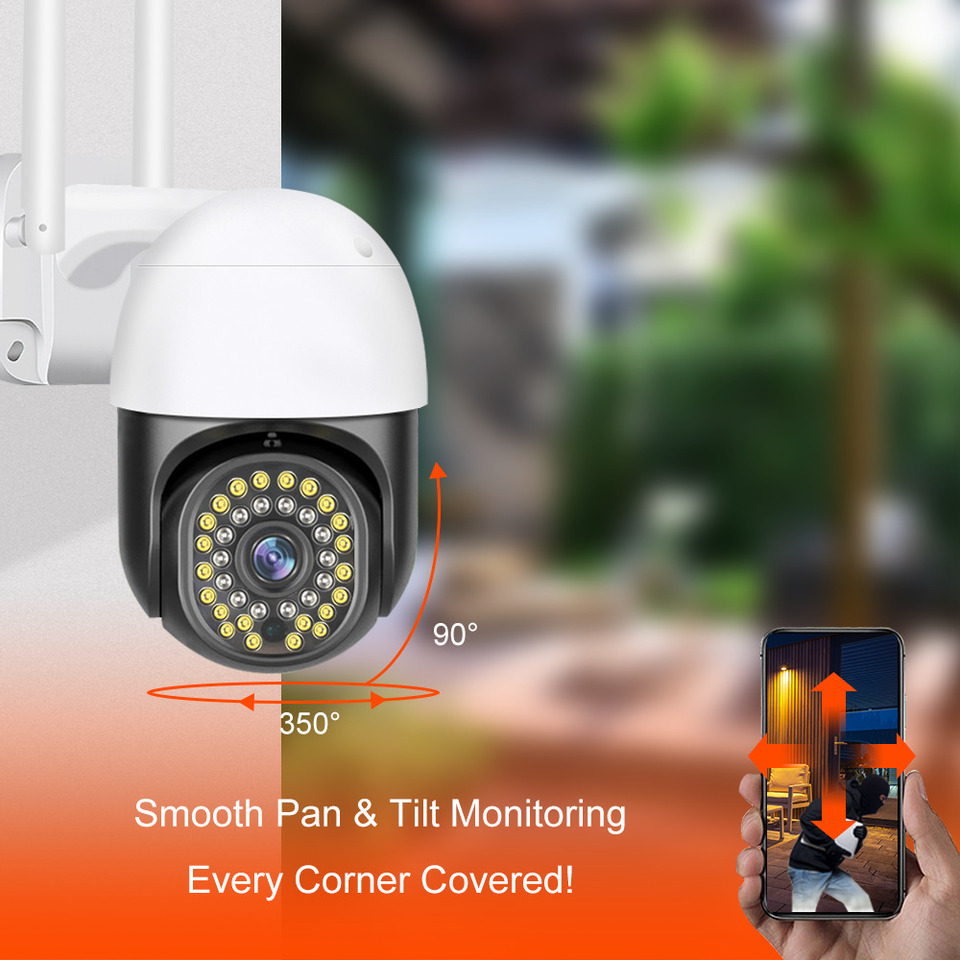 Full HD 5MP Tuya Smart Life PTZ WiFi Camera Motion Detection Auto Tracking Dual Light Color Night Vision Wireless Home Camera thumbnail