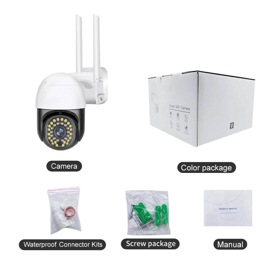 Full HD 5MP Tuya Smart Life PTZ WiFi Camera Motion Detection Auto Tracking Dual Light Color Night Vision Wireless Home Camera thumbnail
