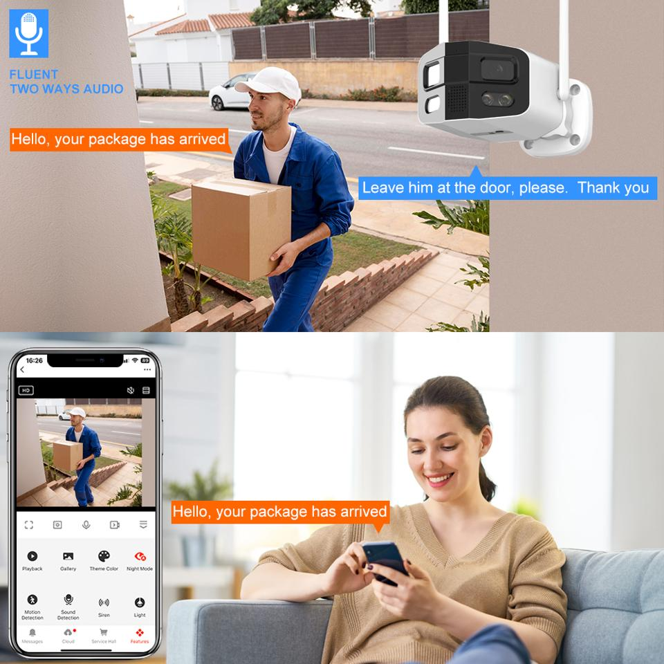 Built in speaker and microphone support two way audio thumbnail
