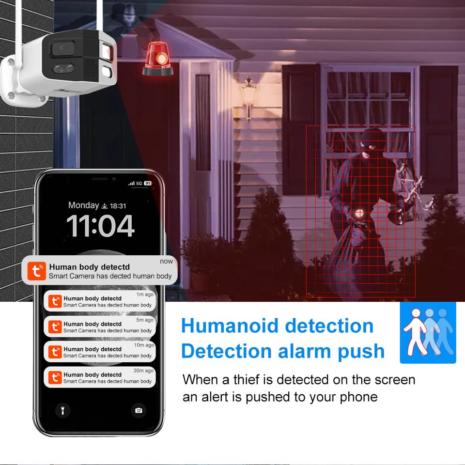 Alarm notification will be sent to you when motion detection thumbnail