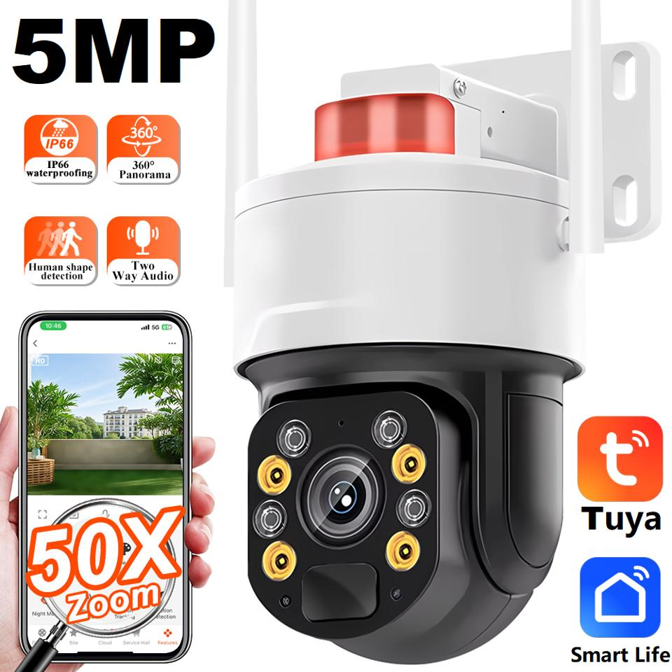 Tuya Smart Life 5MP 50X Optical Zoom PTZ WiFi Camera