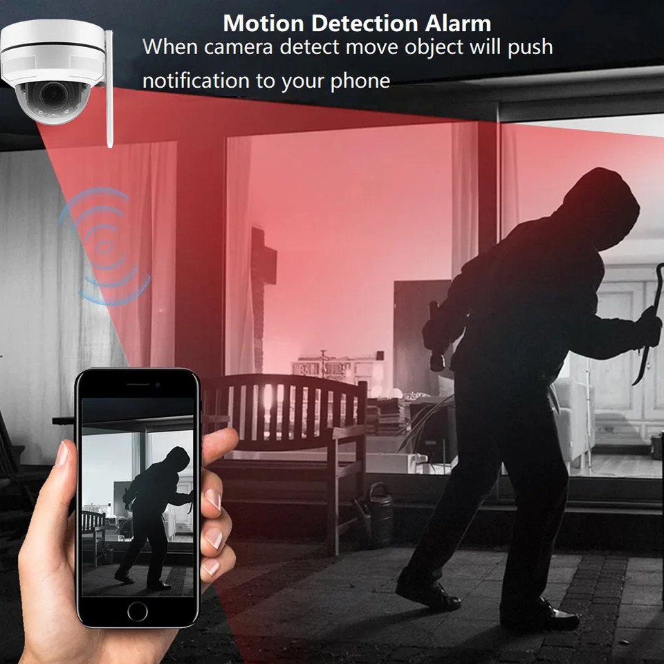 When camera detection move object will push notification to you phone thumbnail