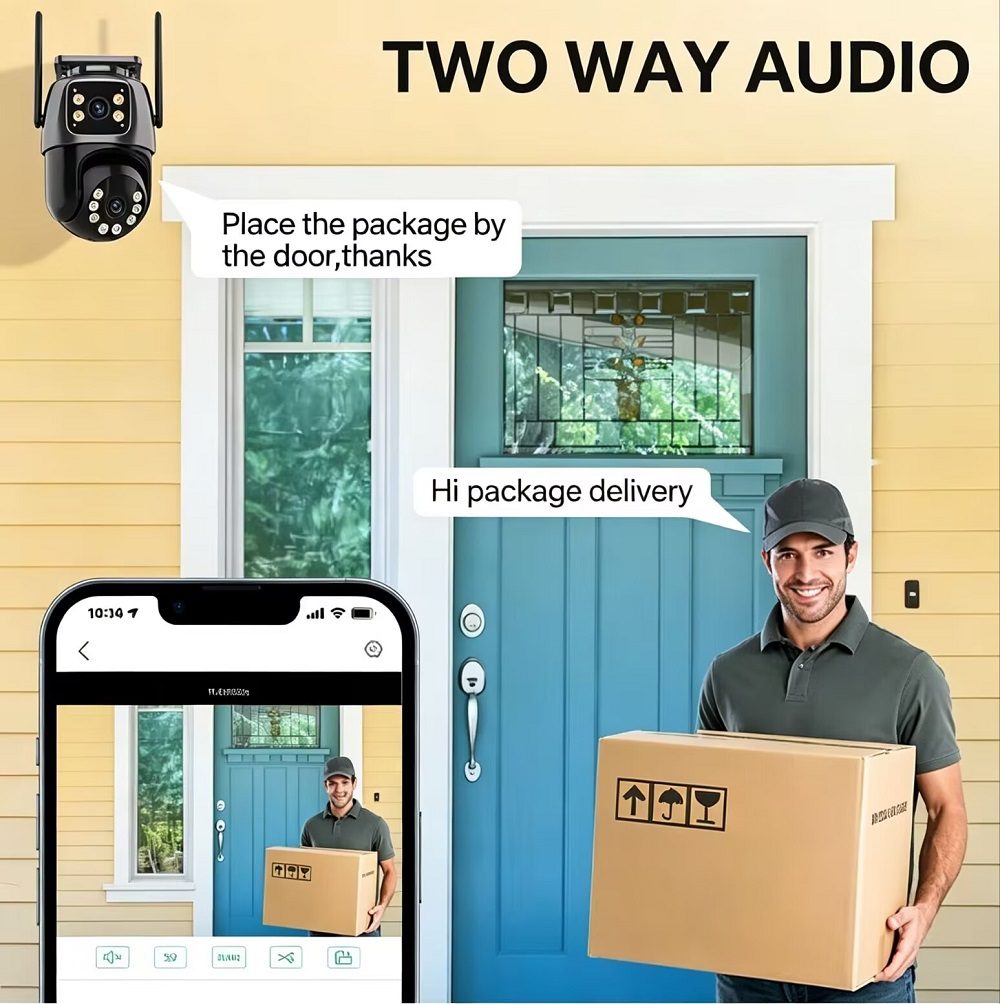 Built in speaker and microphone support two way audio thumbnail